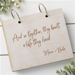 Together They Built a Life Personalized Wood Photo Album - Whitewash - 38652-W