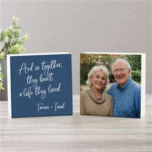 Together They Built a Life Personalized Photo Shelf Blocks- Set of 2 - 38653