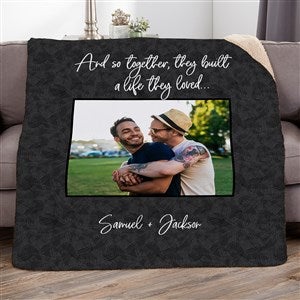Together They Built a Life Personalized Fleece Sherpa Blanket 50x60 - 38654-S