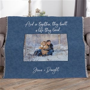 Together They Built a Life Personalized Woven Throw Blanket 50x60 - 38654-A