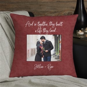 Together They Built a Life Personalized Photo Throw Pillows - 14" - 38656-S