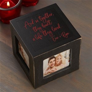 Together They Built a Life Personalized Photo Cube - Black - 38660-B
