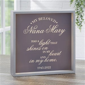 Memorial Light Personalized LED Light Shadow Box- 10