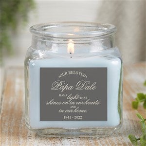 Memorial Light Personalized 10 oz. Linen Candle Jar - 38677-10CW