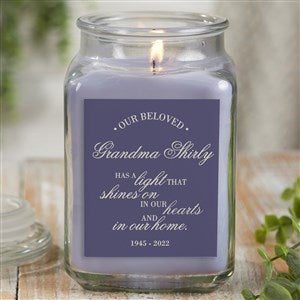 Memorial Light Personalized 18 oz. Lilac Candle Jar - 38677-18LM