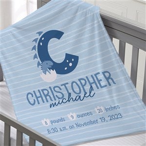 Baby Dino Personalized 30x40 Plush Fleece Blanket - 38687-SF