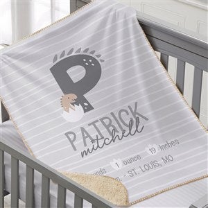 Baby Dino Personalized 30x40 Sherpa Blanket - 38687-SS