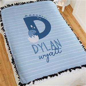 Baby Dino Personalized 50x60 Tie Blanket - 38687-T