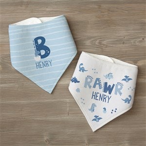 Baby Dino Personalized Baby Bandana Bibs-Set of 2 - 38700-BB