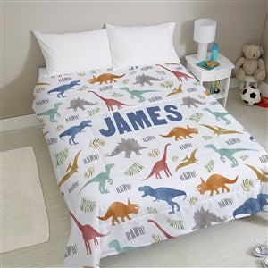 Dinosaur World Personalized Comforter - Queen 88x88 - 38704D-Q