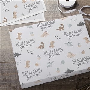 Baby Dino Personalized Baby Wrapping Paper Sheets - Set of 3 - 38705-S