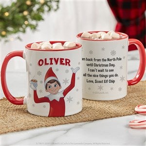 The Elf on the Shelf® Personalized Christmas Mug 11 oz.- Red - 38720-R