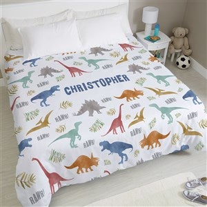 Dinosaur World Personalized Duvet Cover - King 104x88 - 38733D-K