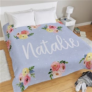 Floral Personalized Duvet Cover - King 104x88 - 38736D-K