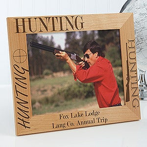 Personalized Hunting Wood Picture Frames - 8x10 - 3874-L
