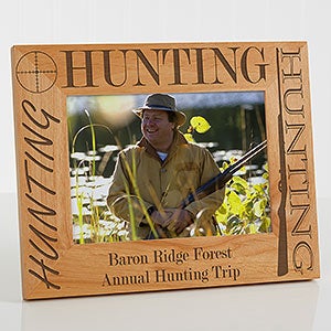 Personalized Wood Picture Frame - Hunting 8x10 - 3874-M