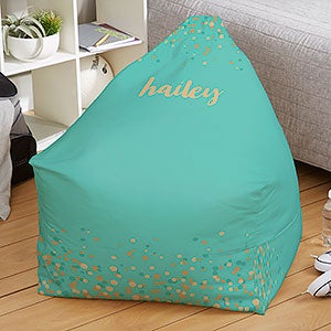 Sparkling Name Personalized Bean Bag Chair - 27x30x25 - 38748D