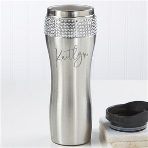 Trendy Script Personalized Stainless Steel Tumbler - 38752