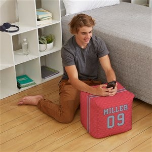 Sports Jersey Personalized Cube Ottoman - Small 13" - 38769D-S