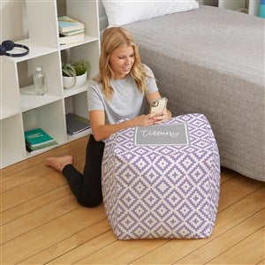 Pattern Play Personalized Cube Ottoman - Large 18 - 38774D-L
