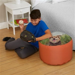 Picture Perfect Personalized Round Ottoman - 20.5 x 20.5 x 13 - 38792D