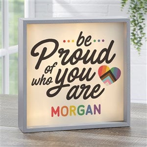 Love Yourself Personalized LED Light Shadow Box- 10x10 - 38810-10x10