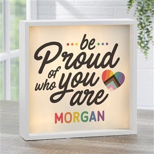 Love Yourself Personalized LED Ivory Light Shadow Box- 10"x10" - 38810-I-10x10