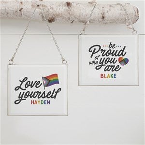 Love Yourself Personalized Glass Suncatcher - 38811