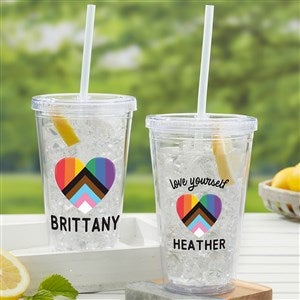 Love Yourself Personalized 17 oz. Acrylic Insulated Tumbler - 38827