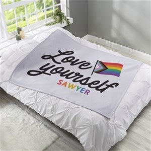 Love Yourself Personalized 50x60 Sweatshirt Blanket - 38828-SW