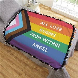 Love Yourself Personalized 50x60 Tie Blanket - 38828-T