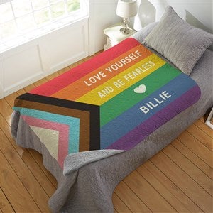 Love Yourself Personalized 50x60 Quilted Blanket - 38828-Q
