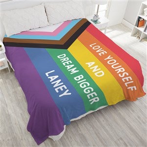 Love Yourself Personalized 90x108 Plush King Fleece Blanket - 38828-K