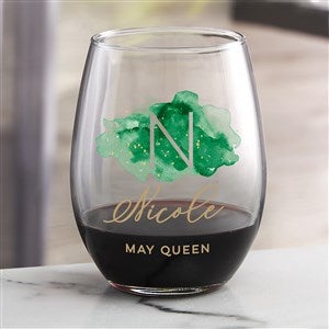 Birthstone Color Printed Stemless Wine Glass - 38839-S