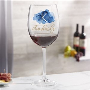 Birthstone Color Printed Red Wine Glass - 38839-R