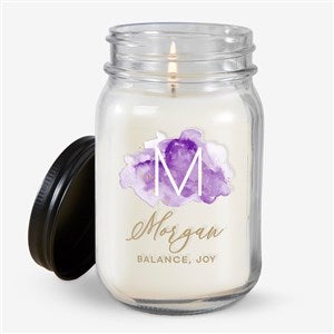 Birthstone Color Personalized Farmhouse Candle Jar - 38845