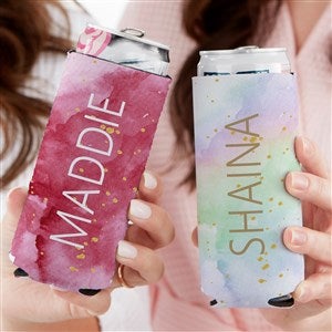 Birthstone Color Personalized Slim Can Cooler - 38847