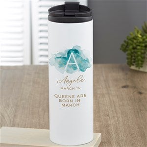 Birthstone Color Personalized 16oz. Travel Tumbler - 38853