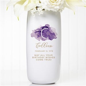 Birthstone Color Personalized Ceramic Vase - 38858