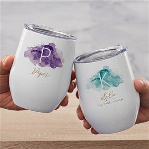 Birthstone Color Personalized Stainless Insulated Wine Cup - 38875