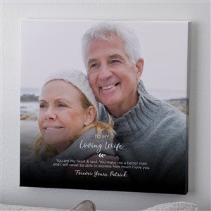 To My Wife Personalized Photo Canvas Print - 24" x 24" - 38903-24x24
