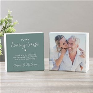 To My Wife Personalized Photo Shelf Blocks- Set of 2 - 38904