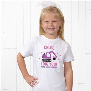 I Dig You Personalized Valentines Day Hanes® Kids T-Shirt - 38923-YCT