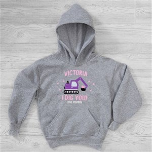 I Dig You Personalized Valentine's Day Hanes® Kids Hooded Sweatshirt - 38924-YHS