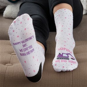 I Dig You Personalized Valentine Kids Socks - 38928