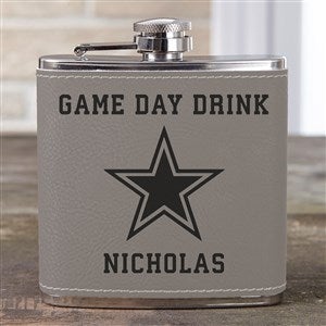 NFL Dallas Cowboys Leatherette Personalized Flask - 38975