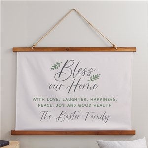 Bless Our Home Personalized Wood Topped Tapestry - 36x26 - 38982D-H
