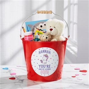 You're One of A Kind Personalized Valentine's Day Large Treat Bucket- Red - 38990-RL