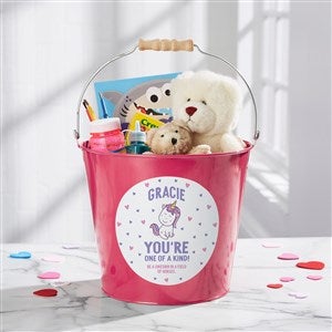You're One of A Kind Personalized Valentine's Day Large Treat Bucket- Pink - 38990-PL
