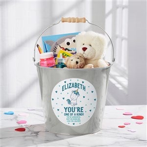 Youre One of A Kind Personalized Valentines Day Large Treat Bucket- Silver - 38990-SL